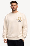 Wild but Rooted Arka Baskılı Oversize Erkek Sweatshirt