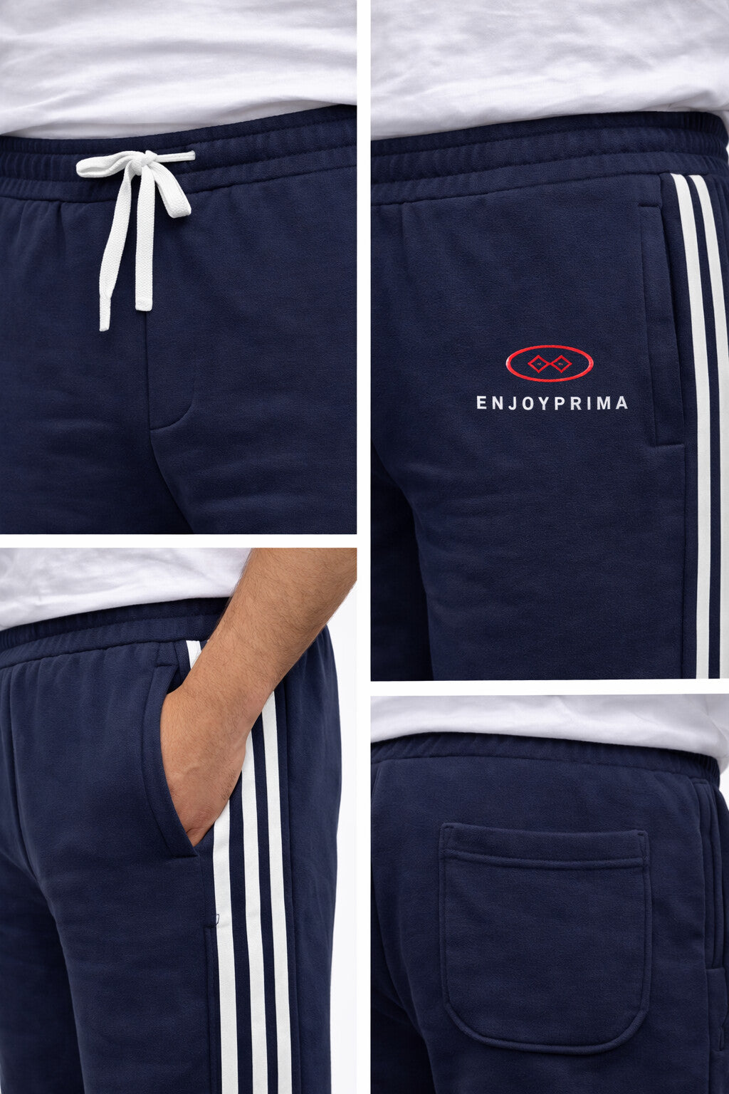 Şerit Detaylı Erkek Eşofman Altı (Lacivert)