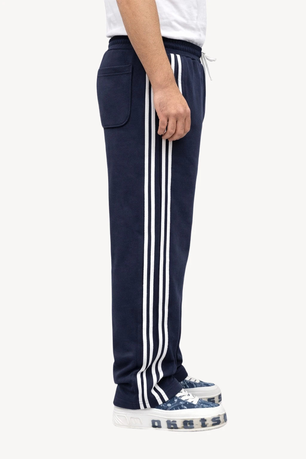 Şerit Detaylı Erkek Eşofman Altı (Lacivert)