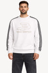 Team Respect 9 Patch Detaylı Beyaz Erkek Sweatshirt