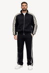 Çift Şerit Detaylı Siyah Erkek Eşofman Takımı
