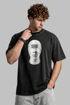 Görünmez Kimlik "Catch" Barkod Baskılı Oversize T-Shirt
