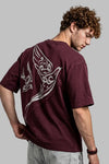 Hat Sanatı Anka & Kalp Oversize T-Shirt