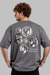 "Traces of History" Antik Sikke Nakışlı Oversize T-Shirt
