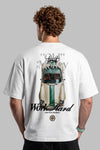 "Old Money" Araba Grafikli ve Nakışlı Oversize T-Shirt
