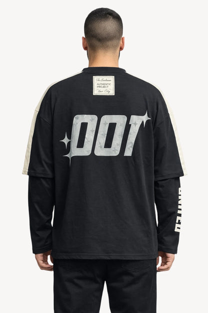 Stand As One Göğüs ve Sırt Baskılı Kontrast Detaylı Bisiklet Yaka Erkek Sweatshirt