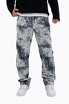 Yıkamalı Desenli Baggy Erkek Jean  Pantolon