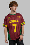 Portekiz 7 Baskılı Retro Forma T-Shirt