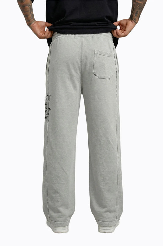 Baskılı Bol Kesim Erkek Eşofman Altı (Bej)