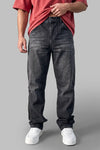 Taşlamalı Yarım Baggy Denim Pantolon