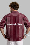 "Unerreichbar" Gofre Dokulu Oversize Boxy Fit Gömlek