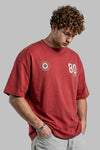 Klasik Miras "Football School" Amblem Detaylı Oversize T-Shirt
